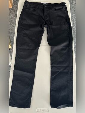 PAIGE Men's Black Straight Jeans